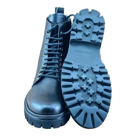 DSQUARED2 BE ICON in Combat Ankle Boot Men black leather - Picture 5 of 6